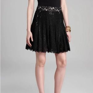 Diane Von Furstenberg lace skirt in black